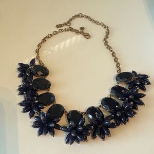 J Crew Elegant Blue Floral Necklace